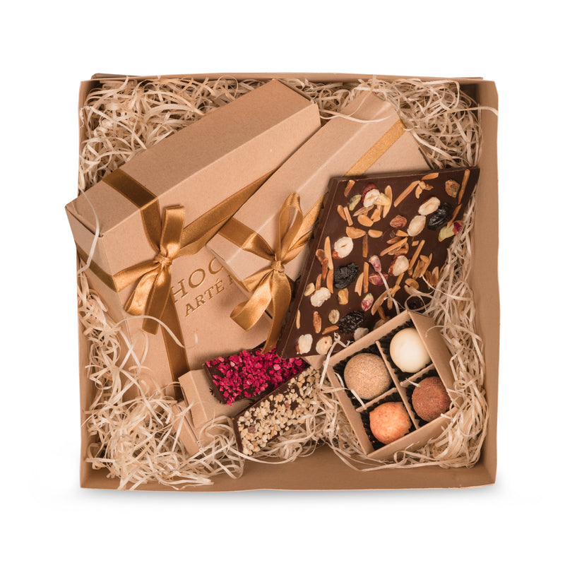 Large Gift Set Chocolate Bars | Truffles | Dragee and Almond Cookies